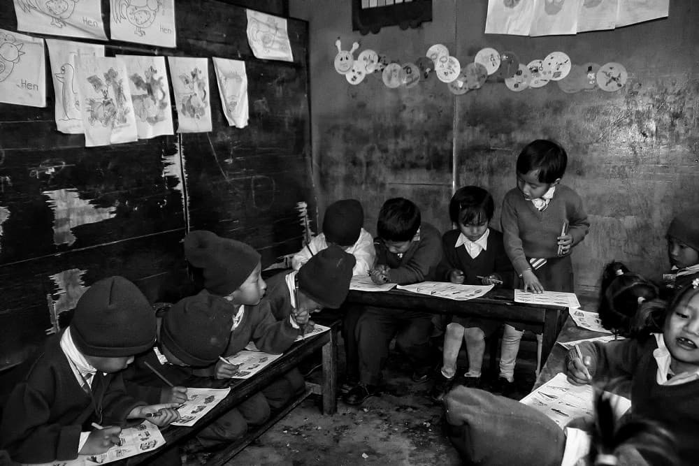 Series : Revisiting My Children Of Nepal (The Classroom Of The Little Ones) Poster