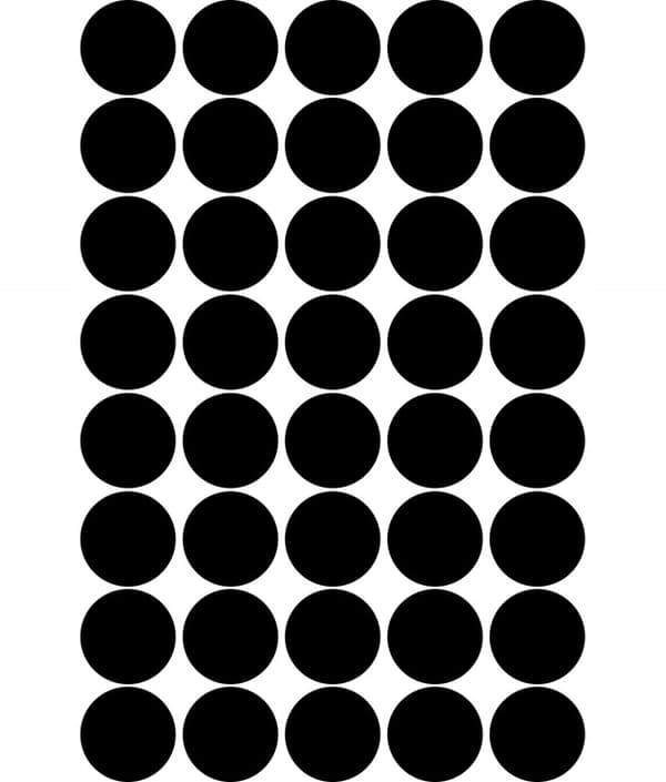 Veggklistremerke - Prikker / Svart / 5 cm