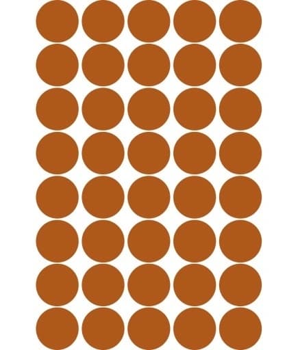 Veggklistremerke - Prikker / Kobber / 5 cm