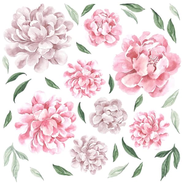 Veggklistremerke - Peoner / Rosa