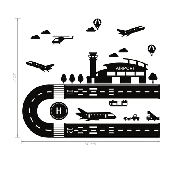 Gulvklistremerke - flyplassen