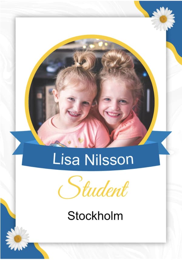 Studentskylt Design 2