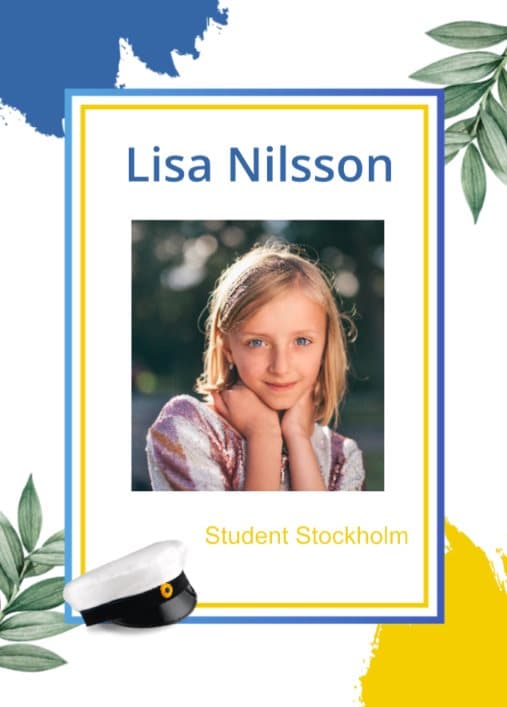 Studentskylt Design 4