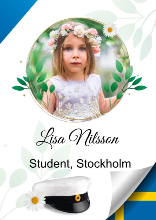 Studentskylt Design 14