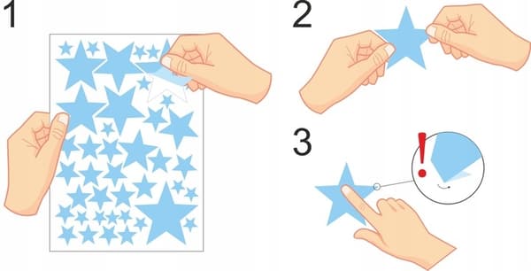 Wallsticker - Stjerner / Blå