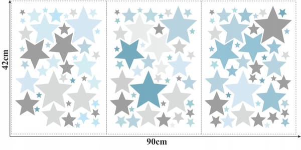 Wallsticker - Stjerner / Blå