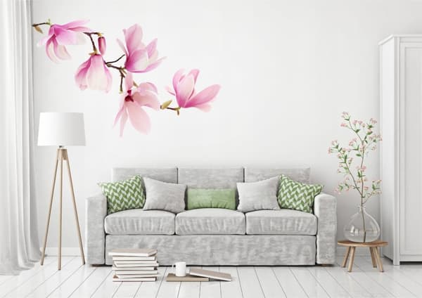 Seinätarra - Pinkki magnolia