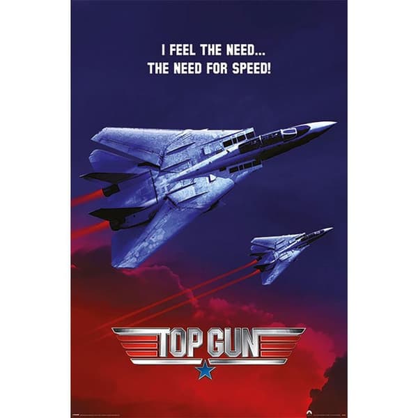 Top Gun The Need For Speed Poster Blue/Red/White 91.5cm x 61cm x 0.1cm