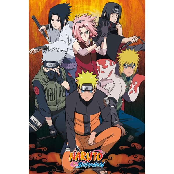 Naruto: Shippuden Gruppeplakat Multicoloured 61cm x 91cm