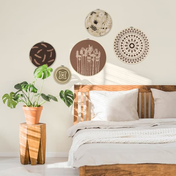 Art for the Home - Cirkler med broderi - Ibiza Vibes