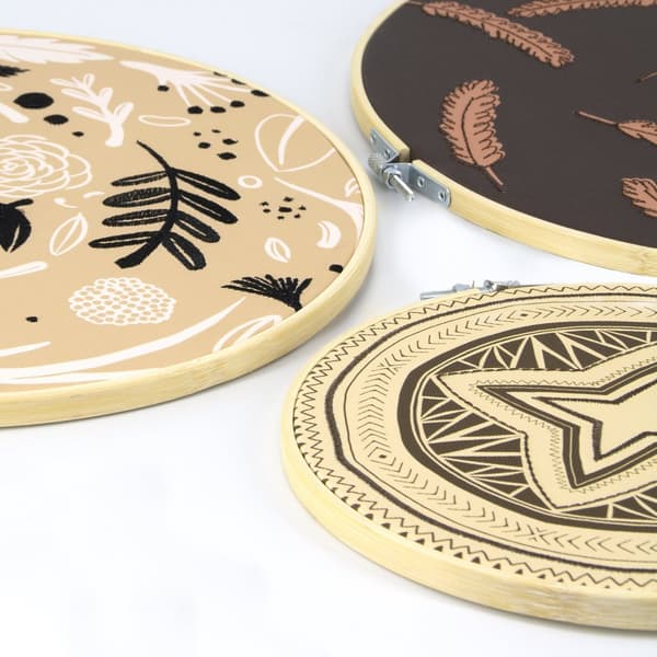 Art for the Home - Cirkler med broderi - Ibiza Vibes