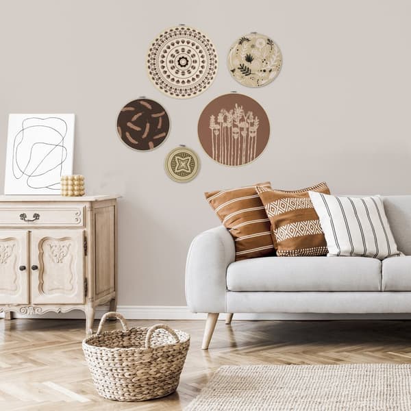 Art for the Home - Cirkler med broderi - Ibiza Vibes