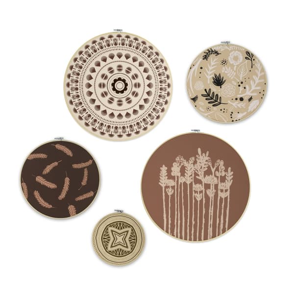 Art for the Home - Cirkler med broderi - Ibiza Vibes
