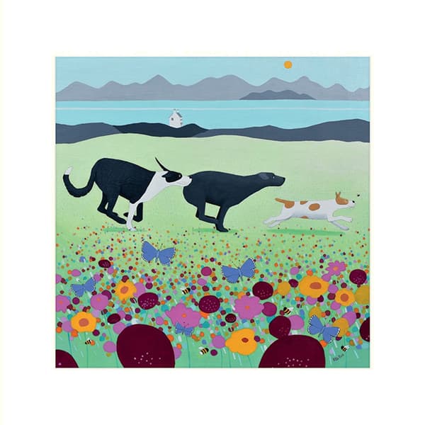 Ailsa Black Humlebi drenge træprint Multicoloured 40cm x 40cm