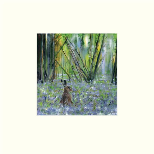 Julia Pankhurst Forårshare print Green/Brown/Blue 30cm x 30cm