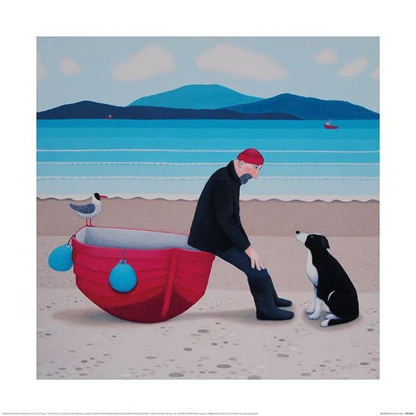 Ailsa Black Pep Talk Poster Blue/Black/Red 40cm x 40cm