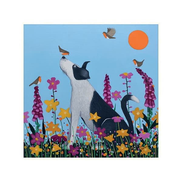 Ailsa Black Bestie To The Birdies Print Blue/Purple/Orange 40cm x 40cm