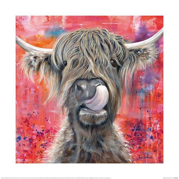 Julia Pankhurst Brian Poster Brown/Red 60cm x 60cm