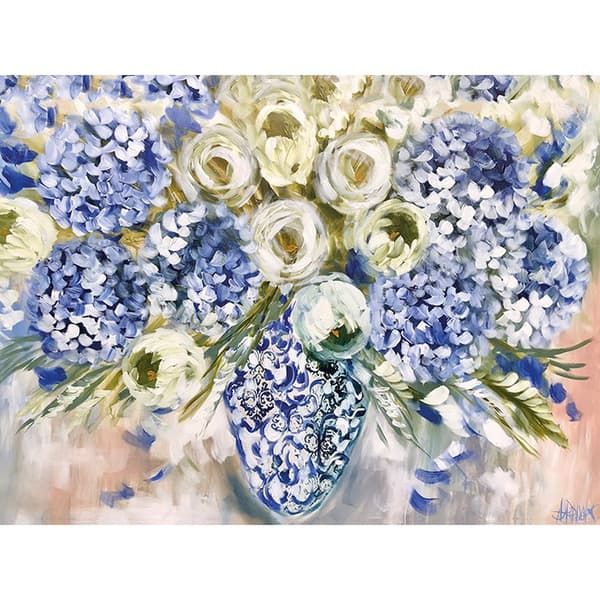 Amanda Brooks En ny dag plakat Blue/White 40cm x 50cm