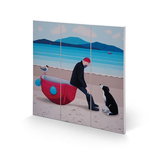 Ailsa Black Pep Talk Square Wood Print Multicoloured 30cm x 30cm