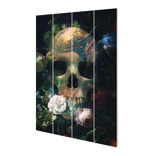 Nicebleed Death Place Wood Print Multicoloured 59cm x 40cm