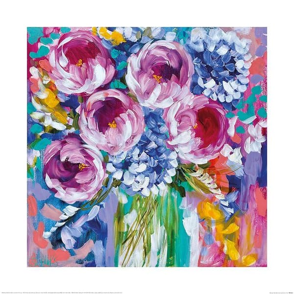 Amanda Brooks Spring In Abundance Poster Multicoloured 60cm x 60cm