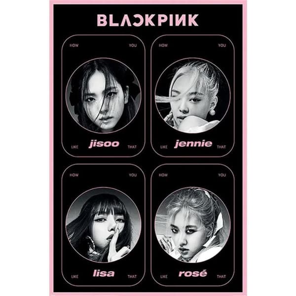 BlackPink Hvordan kan du lide den plakat Black/Pink/Grey 91cm x 61cm