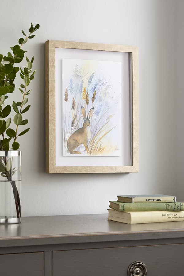 Laura Ashley - Tryck i ram - Country Hare - 40x30cm