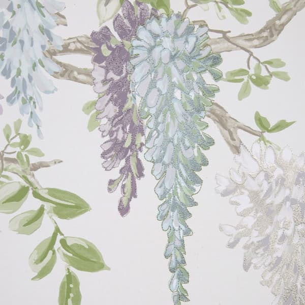Laura Ashley - Lærred med broderi - Wisteria Garden - 60x90cm