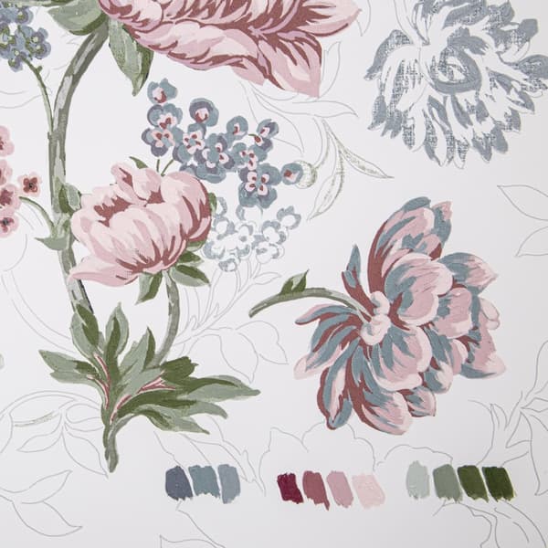 Laura Ashley - Lærred med detaljer - Tapestry Floral - 60x60cm