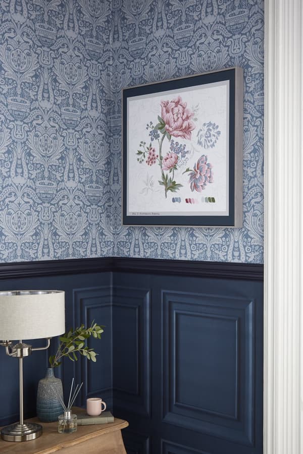 Laura Ashley - Lærred med detaljer - Tapestry Floral - 60x60cm