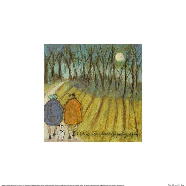 Sam Toft It´s Like We´re Forever Beginning Poster Green/Blue/Brown 30cm x 30cm