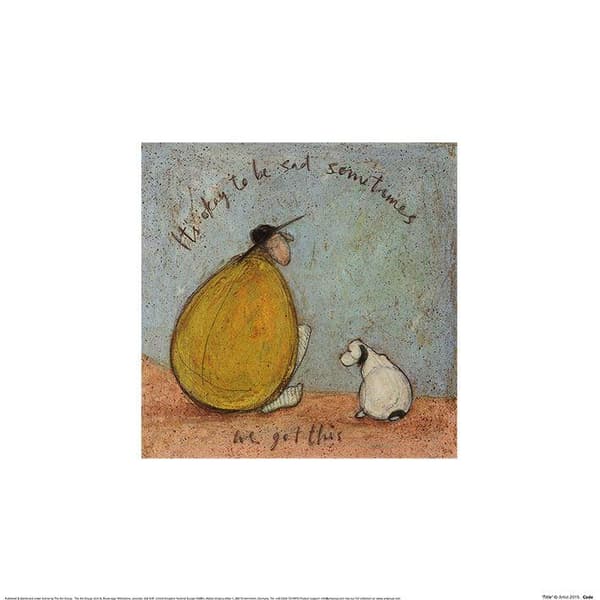 Sam Toft Vi har denne plakat Grey/Yellow/Brown 30cm x 30cm