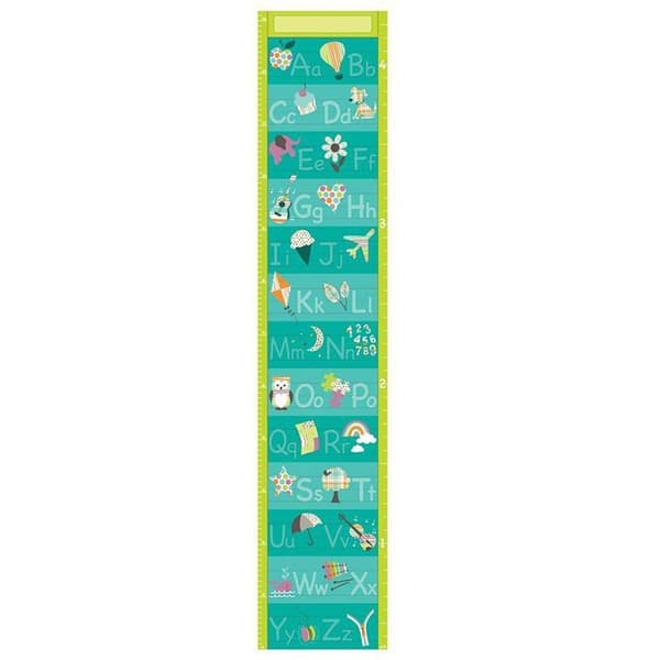 Wallpops Alfabetets højdekurve Green One Size