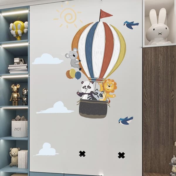 Wallstickers -  Luftballon med Panda