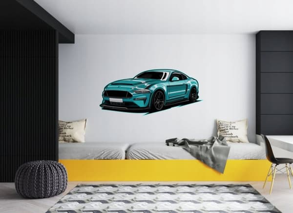 Veggklistremerke - Ford Mustang