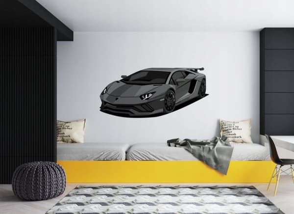 Wallsticker - Lamborghini Sportsvogn