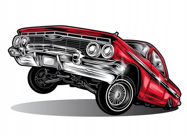 Veggklistremerke - Retro Cadillac / 02