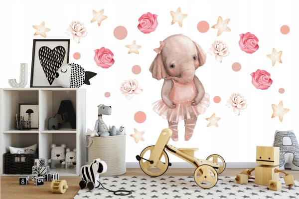 Wallsticker - Elefant Ballerina