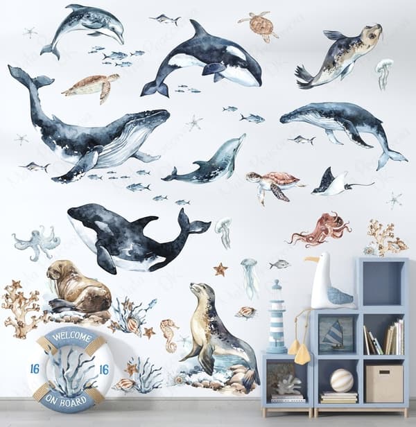 Veggklistremerke - Oceania World Undervann / XL