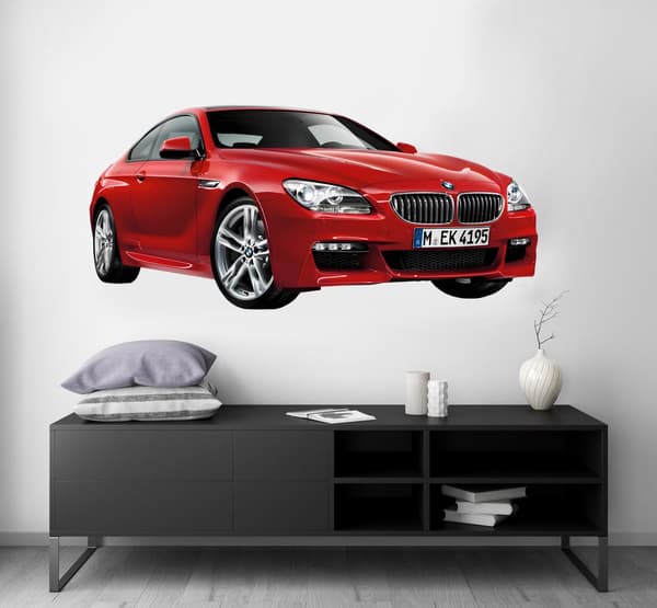 Veggklistremerke - BMW / Rød