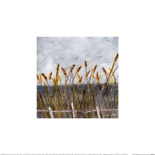 Louise O´Hara Poster om efterårets tyrolerbuske White/Yellow/Grey 60cm x 60cm