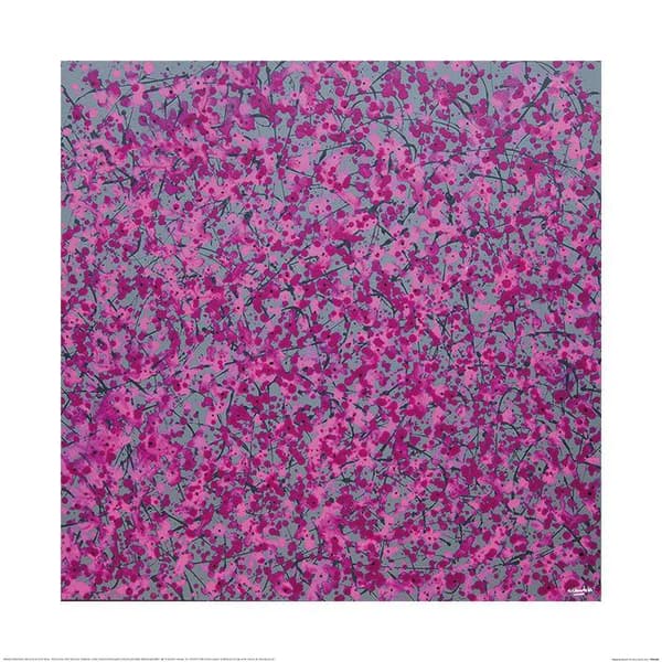 Simon Fairless Blossom plakat Magenta/Grey 60cm x 60cm