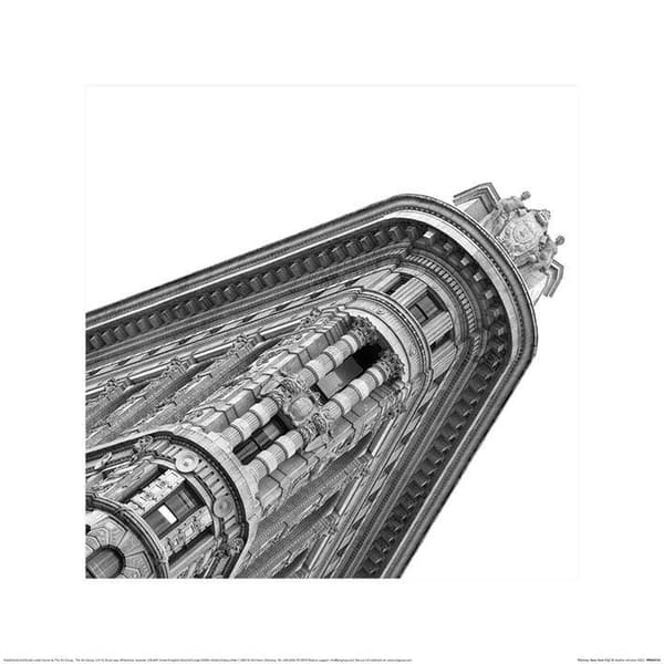 Heather Johnston Flatiron New York Poster Black/White 30cm x 30cm