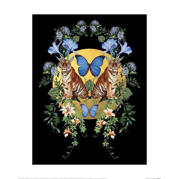 Summer Thornton Tiger Poster Black/Yellow 60cm x 80cm