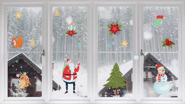 Wallsticker - Julemand, Pejsesokker, Snemand