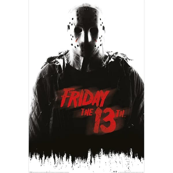 Friday The 13th Jason Voorhees Poster White/Black/Red One Size