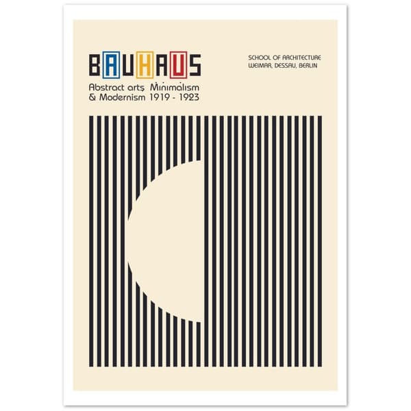 Bauhaus Beige 30x40 cm Poster