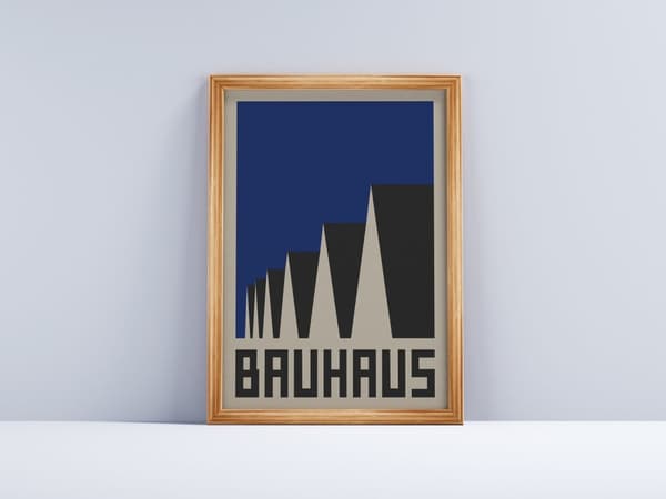 Bauhaus House Blue 30x40 cm Poster
