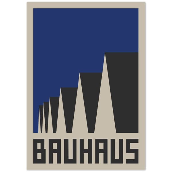 Bauhaus House Blue 30x40 cm Poster